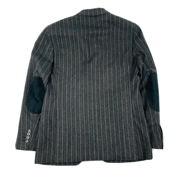 Bartorelli Napoli GIO MATTO Gray Brown Striped Wool Patches Blazer Mens 38R NWT - Picture 8 of 8